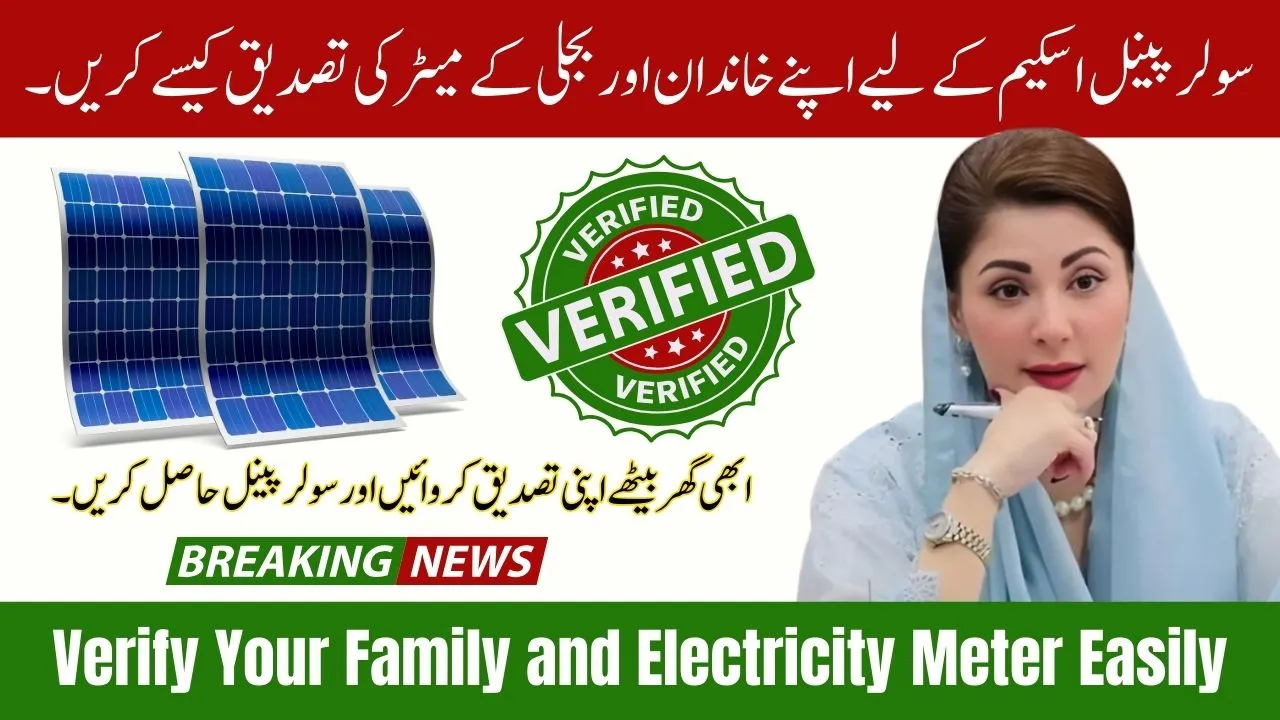 CM Free Solar Panel Scheme 2025 – How to Verify Your Family and Electricity Meter